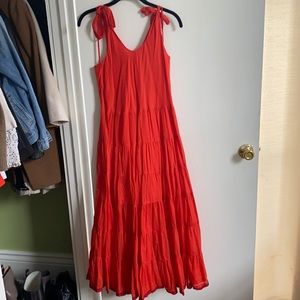 Free people red maxi dress